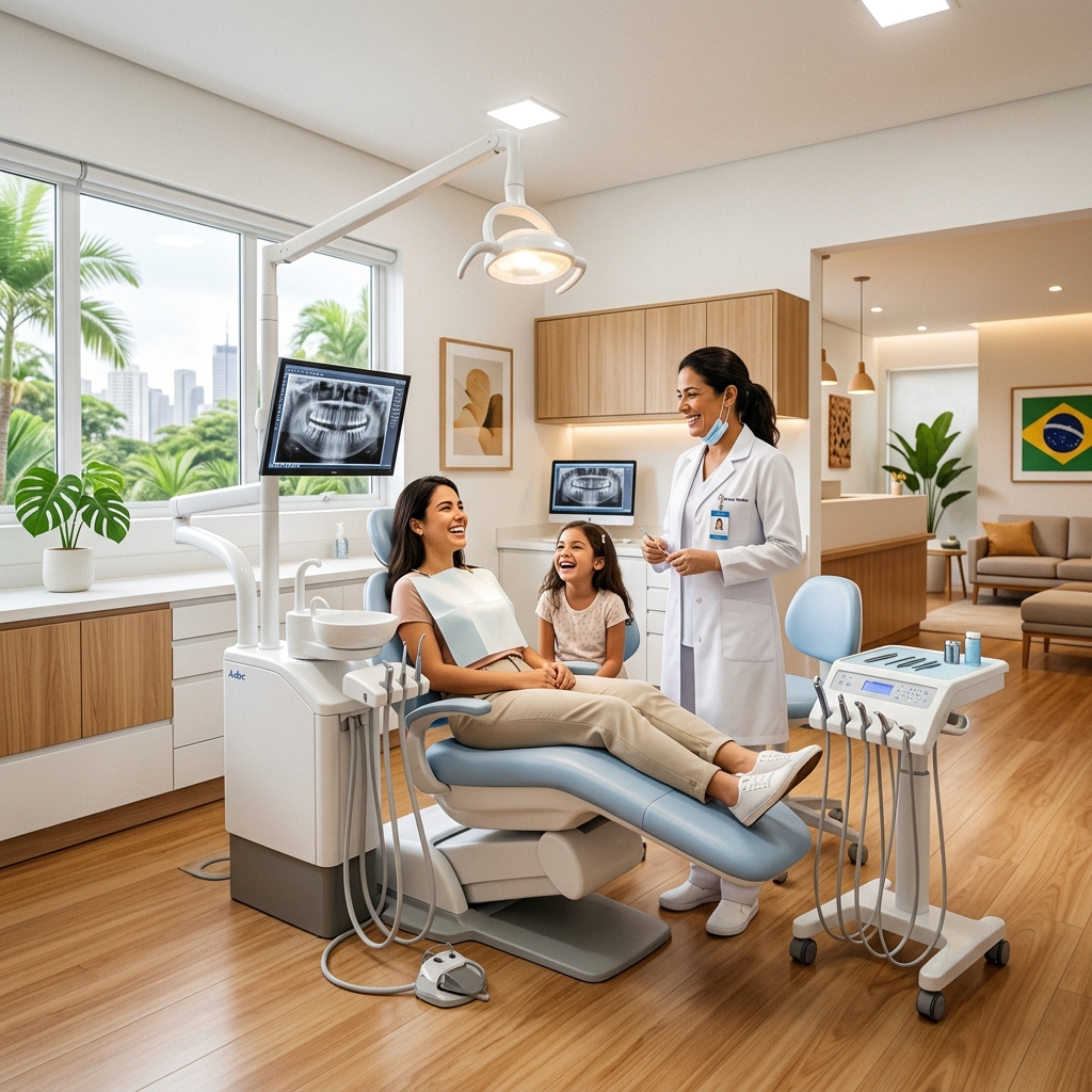 Interior da S&S Odontologia em Sorocaba — ambiente moderno e acolhedor